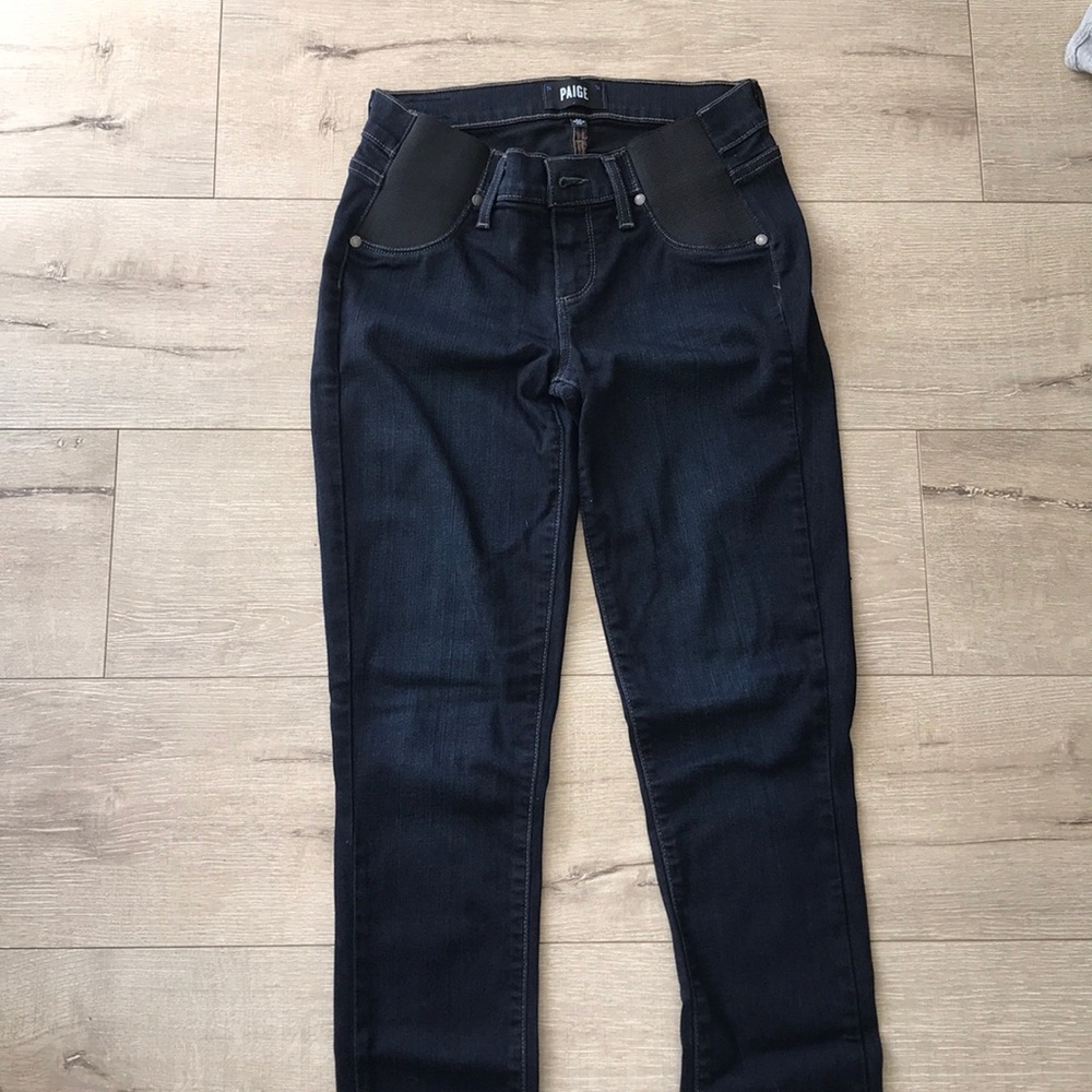 Paige maternity dark jeans
